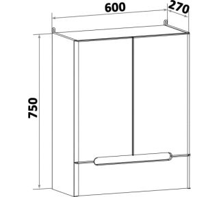 Шкаф навесной Runo  Парма 60 (00-00001042)